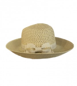 Letní dámský slaměný klobouk s mašlí 