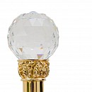 Vycházková hůl luxusní Art Swarovski® Zlatá