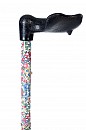 Vycházková hůl skládací Floral ergonomická levá ruka (73-83 cm)
