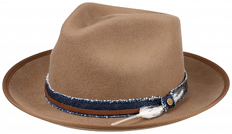 Klobouk Fedora Woolfelt Stetson Jean Stripe