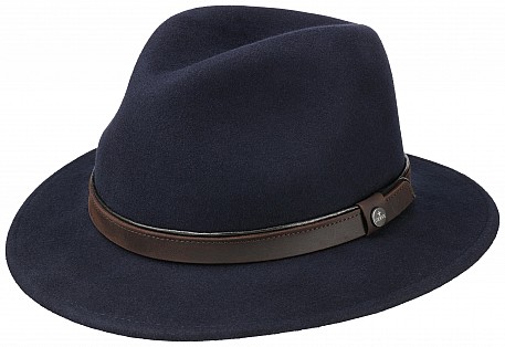 Klobouk Traveller Woolfelt by Lierys modrá