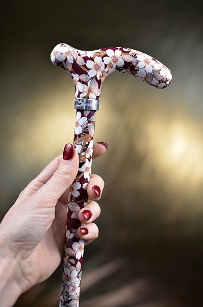 Vycházková hůl s nastavitelnou délkou Fayet Fleurs