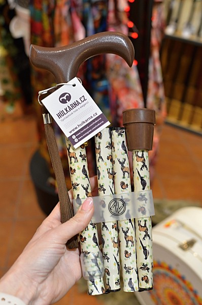 Vycházková hůl skládací pro myslivce (82-93 cm)