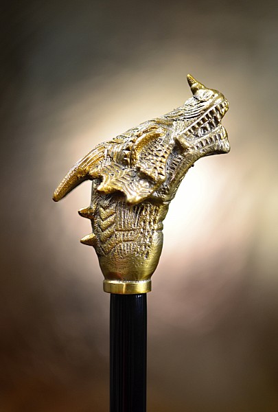 Vycházková hůl Luxusní Dragon Gold