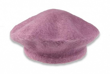 Hnědý baret TONAK s vyčesaným chlupem