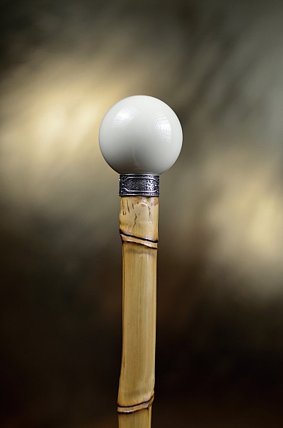 Vycházková hůl Bamboo White