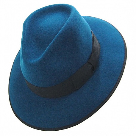 Klobouk Fedora modrý Xavier