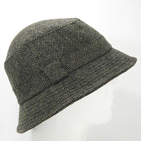 Klobouk Bucket Tartan v zeleno-černé