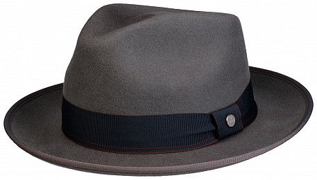 Klobouk Fedora Woolfelt by Lierys v šedé