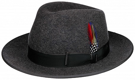 Klobouk Stetson Fedora Woolfelt v šedé