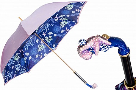 Deštník luxusní Pasotti Blue Starfish