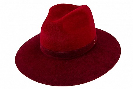 Fedora Duo Pastel Tonak červený