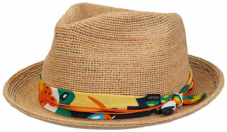 Letní klobouk Raffia Crochet Stetson Festival