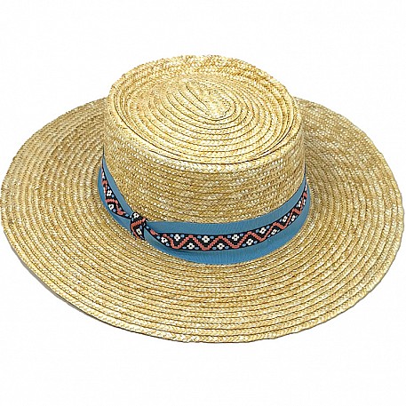 Letní slaměný klobouk Aztec