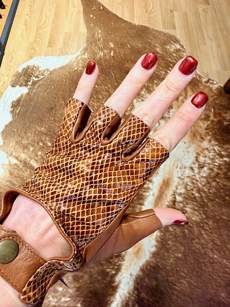 Rukavice řidičské Imitace Hadí Kůže