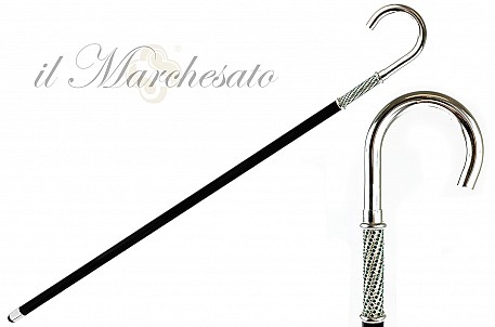 Vycházková hůl stříbrná Marchesato Emerald