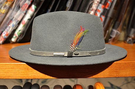 Klobouk Stetson Woolfelt šedý s koženkovou stuhou