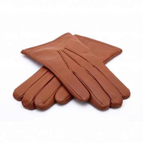 Kožené zimní rukavice Caramel