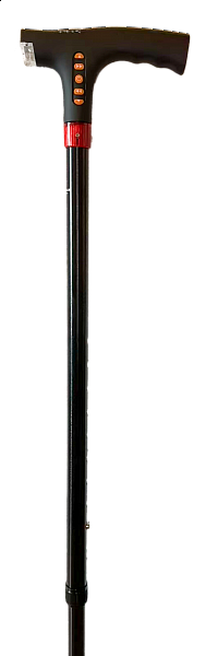 Vycházková hůl s rádiem a světlem