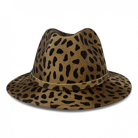 Dámský klobouk fedora zvířecí vzor