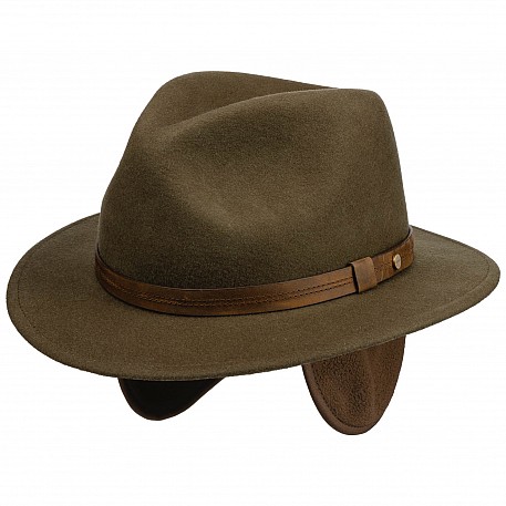 Klobouk Woolfelt serpent Stetson s klapkami na uši