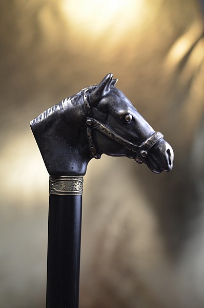 Vycházková hůl sběratelská kůň