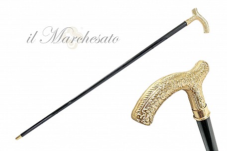 Vycházková hůl luxusní pozlacená il Marchesato Derby reliéf
