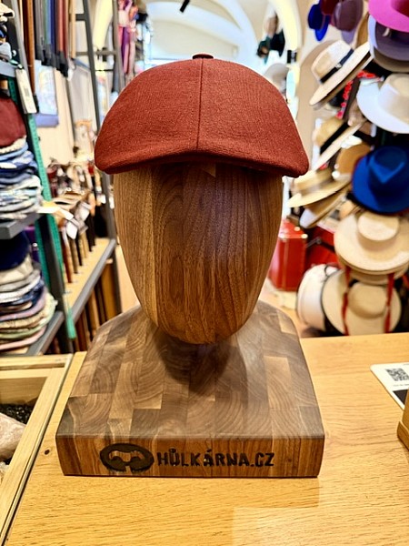 Pánská bekovka lněná Hůlkárna bordó