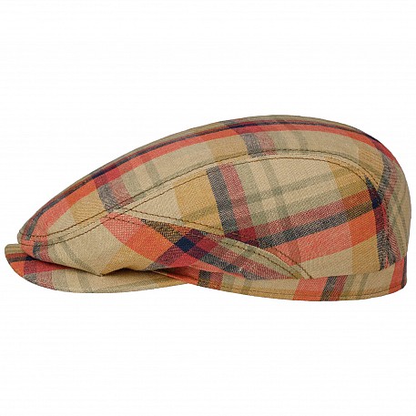 Bekovka Stetson Driver Cap Linen Check multicolored