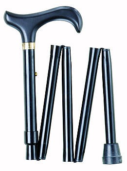 Vycházková hůl skládací Black klasik (82-89 cm)