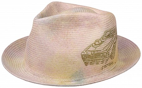Letní růžový klobouk Fedora Toyo Stetson