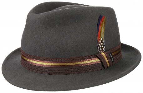 Klobouk Trilby Woolfelt Stetson šedý