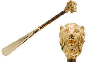 Luxusní pozlacená nazouvací lžíce Lion