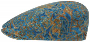 Bekovka Stetson Baroque Velvet Flat Cap turquoise 
