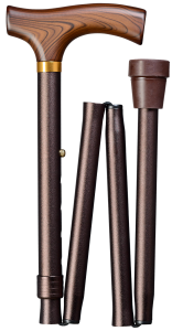 Vycházková hůl skládací Fritz hnědá (85-95 cm)