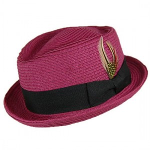 Letní klobouk Porkpie růžový