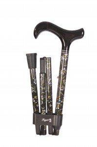 Vycházková hůl skládací Fayet flowers 3 (84-94 cm)