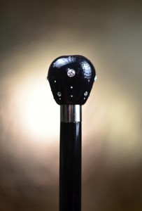 Vycházková hůl Black Apple Swarowski