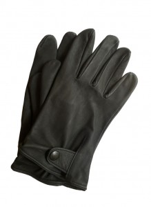 Pánské outdoor kožené rukavice černé