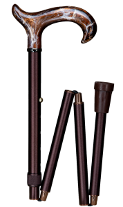 Vycházková hůl skládací Deluxe Perlmutt + obal (77-87 cm)