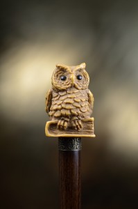 Vycházková hůl sběratelská Moudrá Sova