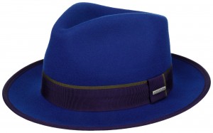 Klobouk Stetson Fedora Woolfelt v modré