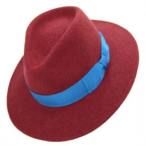 Klobouk Fedora tmavě červený Xavier