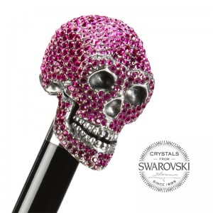 Vycházková hůl Pasotti Lebka SWAROVSKI®