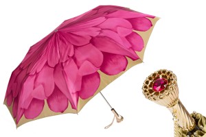 Deštník skládací luxusní Pasotti Pink Dahlia