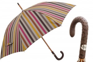 Deštník luxusní Pasotti Venezuela s koženou rukojetí