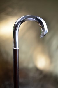 Vycházková hůl luxusní stříbrná (Ag 925) Fayet Courbe