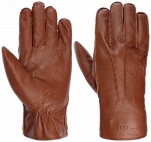 Zimní kožené rukavice Stetson v hnědé