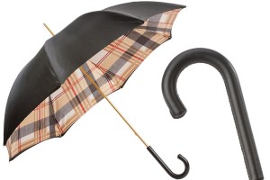 Deštník luxusní Pasotti s koženou rukojetí 