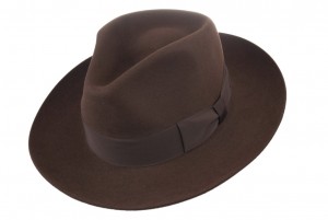 Klobouk Fedora Hermes hnědý